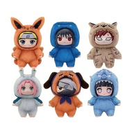 Plush NARUTO Action Figure Kakashi Sasuke Plush Toy Blind Box Naruto Keychain Top Toy Eaki Movable F