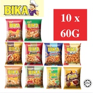 BIKA SNACKS [60G*10] - BIKA CHICKEN RED/ BIKA FIKA/ BIKA CUTTLEFISH / BIKA SEAFOOD/ BIKA CURRY CHICK