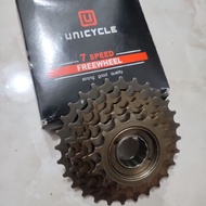 UNICYCLE FREEWHEEL REAR GEAR FOR 7-SPEED OR 7-LAYER BICYCLE WITH THREAD MODEL