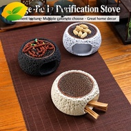 REBUY Candle Warmer, Cement Creative Incense Burner Bowl, Fragrance Diffuser Retro Stone-Look Durabl