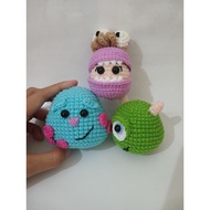 Monster Inc Amigurumi Monster Inc Knitted Doll/ mini Knitted Doll/