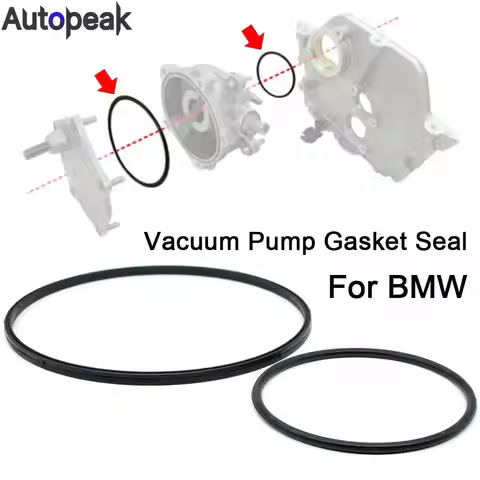 2Pcs Black Rubber Vacuum Pump Seal Kit Gasket 11668626471 For BMW 1 3 5 7 Series X1 X5 Z4 318i 320i 