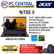 Acer Nitro V (ANV15-51-53DG) 53DG | Intel Core i5-13420H (8 Cores, 12 Threads) | 8GB DDR5 | 512gb SS