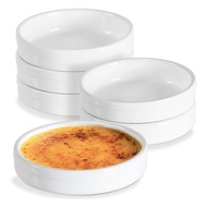 Ramekins 4 Oz Creme Brulee Ramekins Oven Safe Ceramic Shallow Souffle Dishes for Baking Custard Quic