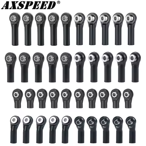 AXSPEED 10Pcs M3 Ball Joint Link Bar Rod End Plastic Ball Head Tie for Axial SCX10 90046 D90 TRX4 TR