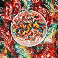 2025 New Year Colorful Candy Creative Rainbow Mini Candy Cane Lollipop Fruit Hard Candy Children's I