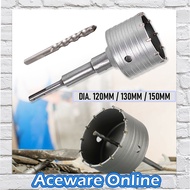 PACKAGE 120-150MM CONCRETE DRILL BIT WALL HOLE SAW CORE CUTTER OR HSS SHANK