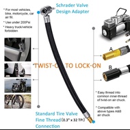 CAR TYRE INFLATOR EXTENSION HOSE/CAR TYRE TUBE/MOTORCYCLE TYRE TUBE