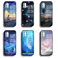 Glass Casing VIVO 1919 V17 Tempered Glass Case Hard Back Cover Soft Silicon Edge