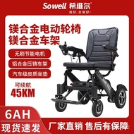 ST/🎫Electric Wheelchair Automatic Intelligent Wheelchair Lightweight Folding Multi-Functional Scooter for the Elderly an