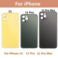 ≮ Small M trend phone case ≯คุณภาพสูงฝาหลังปิดโทรศัพท์กระจกหลังมีรูขนาดใหญ่,สำหรับ iPhone 11 Pro Max ฝาปิดช่องแบตเตอรี่ตัวเรือนหลังสำหรับ Iphone 11