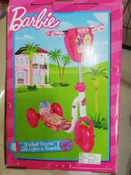 現貨全新芭比barbie 3 wheel scooter with lights and sounds 音樂閃光三輪滑板車 388元 包送貨 bbcwpscooter