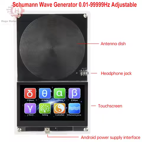 Schumann Wave Generator 0.01-99999Hz Adjustable Frequency DC 5V Touch Screen Signal Processing Modul
