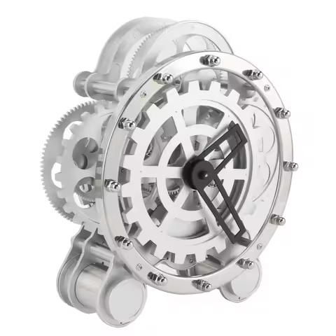 Table Gear Clock Single Sided European Mechanical Gear Clock Strong Sense Rhythm Creativity Electron