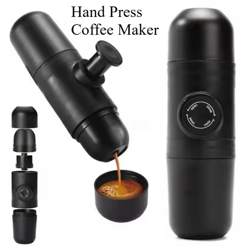 140ml Travel Outdoor Espresso Coffee Maker Mini Hand Press Manual Coffee Machine Portable Capsule Co