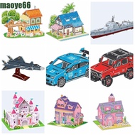 MAOYE 3D Castle Airplane Assembly Model, Building Model 3d Puzzles, Educational Toys Cardboard Handm