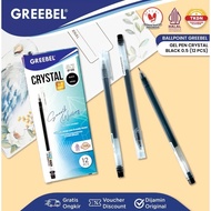 GREEBEL Gel Pen GP-520 0.4 mm Black (12 Pcs)