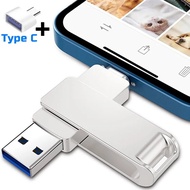 แฟลชไดร์ฟ USB สำหรับ Iphone iPad Iso 4in 1 USB 3.0แฟลชไดร์ฟ128GB 64GB เพนไดรฟ์โลหะแอนดรอยด์โอทีจี Type C หน่วยความจำ256Gb 512ไดรฟ์โอทีจี