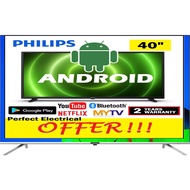 NEW Philips 40 inch Android Smart LED TV 40PHT6916 with Sharp Image Digital Tuner MYTV Freeview