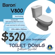 Toilet bowl Baron V800 with installation