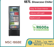 MIDEA Chiller Showcase 187L Fridge Refrigerator MSC-186BE / Peti Sejuk 展示冰箱