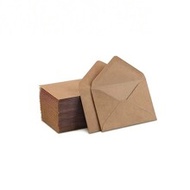 100 Pcs Kraft Mini Envelopes And Kraft Cards, Brown Kraft Envelopes For Gift Cards And Business Card