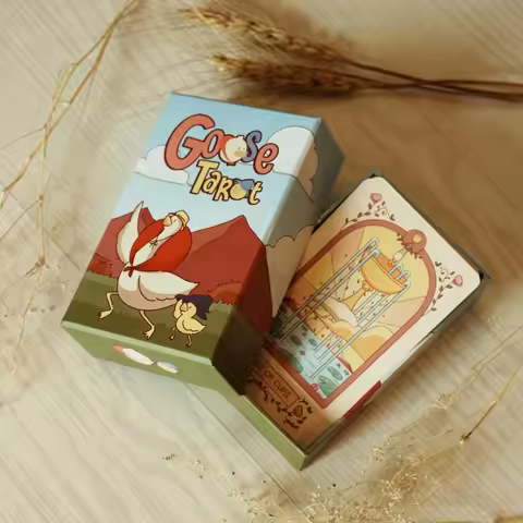 Cute Goose Tarot Animal Tarot Deck Kawaii 78 Pcs In Rigid Box 12*7cm