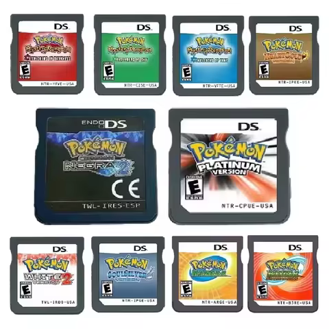 NDS Game Cartridges, Pokémon White 2, Black 2, HeartGold, SoulSilver,Guardians,Conquest，Mystery Dung