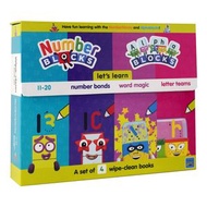 Numberblocks & Alphablocks：讓我們學習數字和字母 可擦拭 4 本書套盒（含筆）