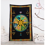[ Premium ] Quality handmade Mandala decorative towel 100% Cotton India 2m1x2m4