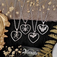 Heart Bat Spider Necklace Gothic Grunge Dark Punk Vampire