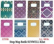 Map kertas batik map batik tebal dan glossy
