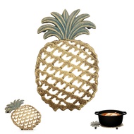 [LYH Store] ExclusiveFor Hot Dishes (9.84 Inches) Decorative Pineapple Iron Trivet Heavy-Duty Heat-R