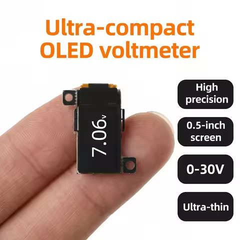 Ultra Thin Mini OLED Digital Voltmeter DC 0-30V 0.5 Inch OLED Display 12Bit ADC High Precision Volta