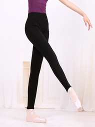 Red Dancing Shoes Dance Pants Ankle-Length Cotton Pants for Tight Art Test Women's Elastic Shape Adult Ballet Practice Pants