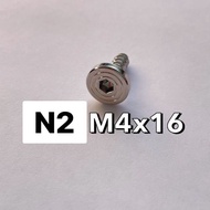 น็อตเกลียวปล่อย M4x16 M4x20 เลสแท้ 💯 ราคาต่อชิ้น