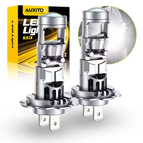 2Pcs LED H7 Projector Lens Canbus White Headlamp Bulb For BMW E46 Skoda Superb Ford Focus 3 MK2 Mond