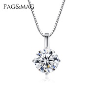 Jewelry & Design Moissand PAG Female Diamond MAG Simple Carat Four-Claw Pendant 1S925 Niche Silver N