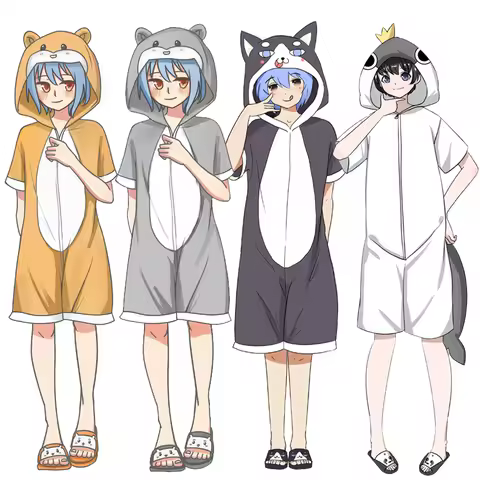 Danganronpa BEASTARS Naruro Natsume Yuujinchou Cosplay Onesies Pyjama Costume Monokuma Madara Hallow