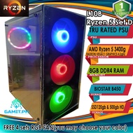 ryzen 3 2200g Ryzen 5 3400g biostar B450 ATX gaming case system unit good for gaming