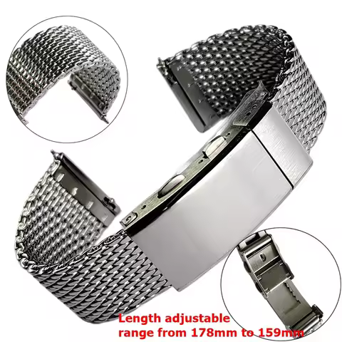 20mm Mesh Milanese Watch Strap for Omega Seiko IWC Quick Release Luxury Stainless Steel Strap Wristb
