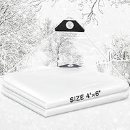 2 Pcs Transparent Tarp Clear Waterproof Weatherproofing Tarp with Grommets Green House Cover 8mil Pl