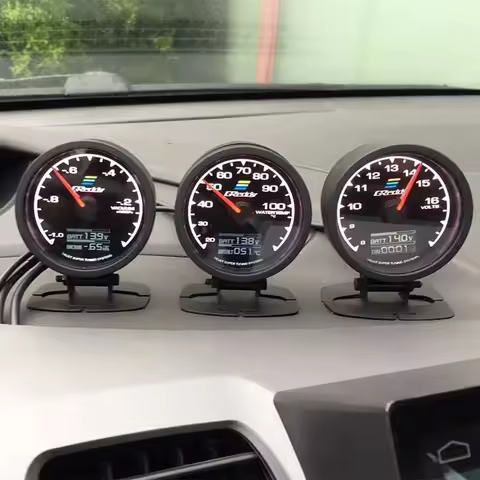 62MM GReddi Meter 7 Colour LED Digital Meter Boost Turbo Volt Display Water&Oil Temp Fuel Oil Pressu