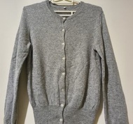 極新~灰色100%cashmere 無印良品 喀什米爾 針織開襟衫