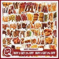 103PCS Skewer Food Cartoon BBQ Sticker Waterproof Decoration Laptop Phone Cup Kid Toy Sticker