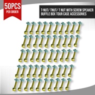 50PCS T-nut/ Tnut/ T nut with Screw Speaker Baffle Box Tour Case Accessories