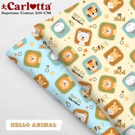 KATUN JUST cotton bed sheets by the meter with HELLO ANIMAL children's character motifs, HELLOANIMAL