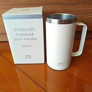 [4折] Bruno 500ml 白色不銹鋼把手杯 保溫 咖啡茶水啤酒 white stainless steel tumbler with handle mug cup tea coffee wat
