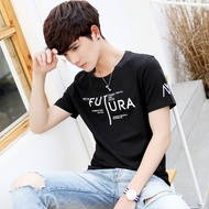 №ↂCk firm🎪 Men Casual Short Sleeve Round Collar T-shirt Letter Loose Tops baju lelaki lengan pendek 