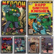 MF Doom Comic Poster Aesthetic Nas Michael Jackson Music Album Hip Hop Rapper Manga Vintage Canvas F